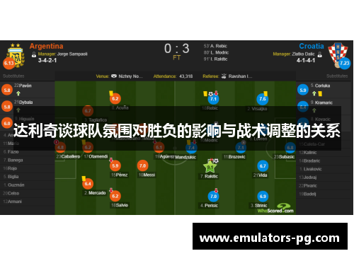 达利奇谈球队氛围对胜负的影响与战术调整的关系