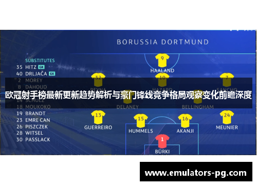 欧冠射手榜最新更新趋势解析与豪门锋线竞争格局观察变化前瞻深度